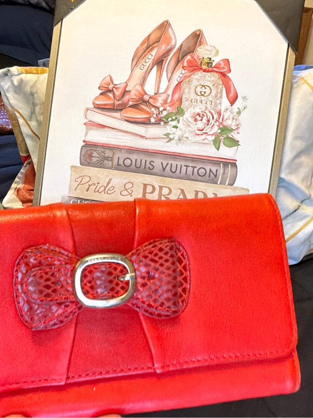 See by Chloé Red Leather Bow Wallet - Picture 4 of 16